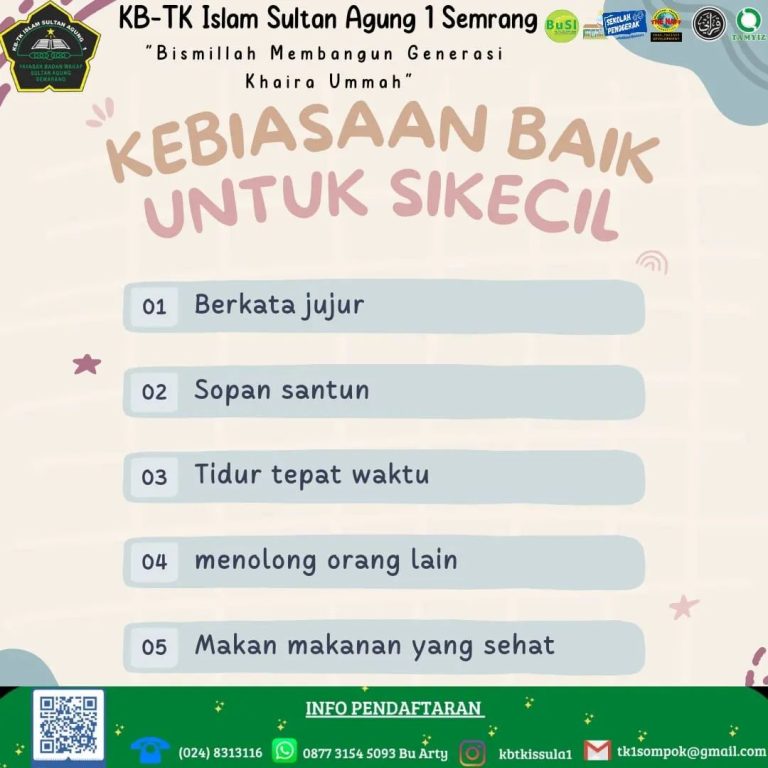 Kebiasaan Baik Untuk Si Kecil